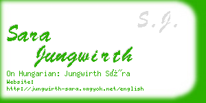 sara jungwirth business card